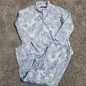 Lauren Ralph Lauren Blue Paisley Pajama Set